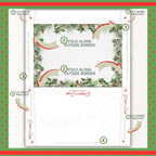DIY Envelope Folding Instructions

Step-by-step guide for assembling the printable Christmas envelope. Shows cut and fold lines with holly and pine greenery design for holiday card holder.