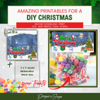 From File to Finished Favor
Before-and-after graphic: printable topper plus a 4 x 4 resealable snack bag and colorful gumdrops turn into a finished Christmas favor; caption highlights instant download and easy assembly.