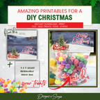 DIY Snack Bag Christmas Topper with Gumdrops
Before-and-after layout showing printable topper combined with resealable snack bags filled with gumdrops. Demonstrates transformation into festive holiday treat favors.