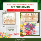 DIY Christmas Gumdrop Treat Bag Topper Transformation
Before-and-after image showing printable topper turning a simple snack bag into a festive holiday gift bag, filled with colorful gumdrop candy.