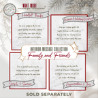Elegant Printable Christmas Card | Gold Bow Ornament with Holly & Pinecones | Watercolor Holiday Card