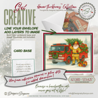 Printable Fireman Santa Christmas Card, Firefighter Holiday Greeting, A2 (5.5”x4.25”), First Responder Gift, Watercolor Fire Truck Scene