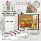 Printable Fireman Santa Christmas Card, Firefighter Holiday Greeting, A2 (5.5”x4.25”), First Responder Gift, Vintage Fire Station Scene