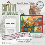 Printable Fireman Santa Christmas Card, Firefighter Holiday Greeting, A2 Card (5.5”x4.25”), First Responder Gift, Watercolor Station Scene, Honor the Heroes