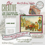 Printable Firefighter Christmas Card | Fireman Santa & Child | Vintage Firetruck Holiday Greeting Card | First Responder Christmas Printable
