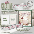 Vintage Hot Cocoa Christmas Printable Card • A2 (4.25" x 5.5") Folded Holiday Greeting Note Card • Winter Mug Art • Christmas Stationery