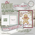 Gingerbread Christmas Printable Card • A2 (4.25" x 5.5") Folded Holiday Greeting Note Card • Oh Snap Design • Christmas Stationery