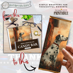 Printable Firefighter Appreciation Candy Bar Wrapper | Dalmatian Firehouse Thank You Gift