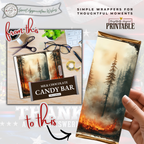 Wildfire Firefighter Candy Bar Wrapper | Printable Wildland Firefighter Appreciation Gift | 1.55 oz Chocolate Bar