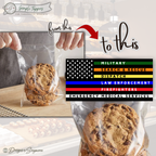First Responder Flag Thank You Treat Bag Topper | Military, Firefighter, EMS, Police, Dispatch | Printable Appreciation Gift