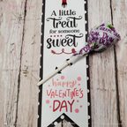 Classroom Valentine Bookmark Treat Holders Set of 6 – “A Little Treat for Someone Sweet” – Easy DIY School Valentines Party Favor