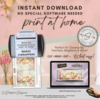 Baby Chick Easter Candy Bar Wrapper Printable – Watercolor Spring Happy Easter Chocolate Sleeve – Classroom, Church Treat Favor