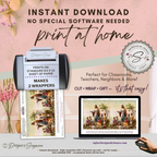 Jesus with Children Easter Candy Bar Wrapper Printable – Faith Based Chocolate Wrap for 1.55 oz Bars – Religious Spring Party Favor - Easter Basket