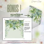 Printable Birthday Card with Cake Design | A7 5x7 Digital Greeting Card | Instant Download DIY Birthday Card with Envelope Liner