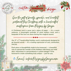 Handmade Green Glitter Christmas Card with Red Bow – Elegant A7 Holiday Card for Corporate Gifting, Religious or Family Keepsake