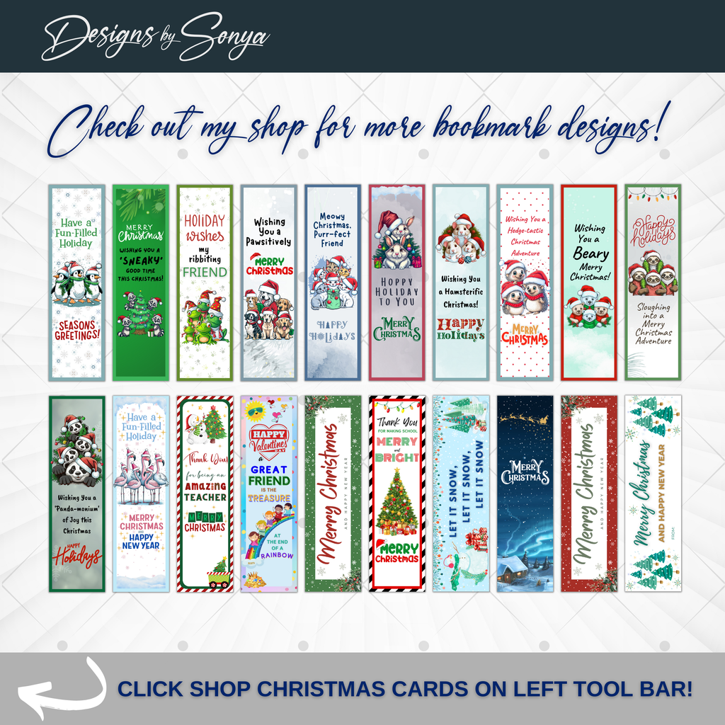 Printable Christmas Bookmarks | Pink Flamingo Holiday Bookmarks | Classroom Gifts, Teacher Gifts & Stocking Stuffers | 2 x 7 PDF