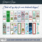 Printable Christmas Bookmarks | Pink Flamingo Holiday Bookmarks | Classroom Gifts, Teacher Gifts & Stocking Stuffers | 2 x 7 PDF