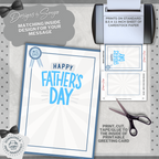 Father's Day - Best Dad Ever | Custom Designed | Printable Greeting Card | Matching Envelope Included | Instant Download | Print at Home