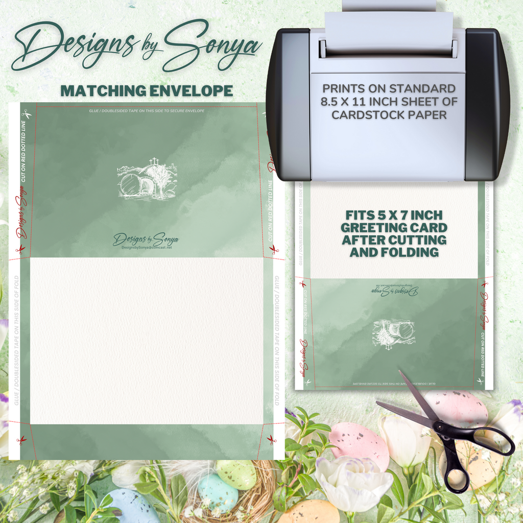 Custom 5 x 7 Printable He is Risen Easter DIY Kid Coloring Greeting Card w/Envelope - Classroom Activity - Instant Download - Print at Home