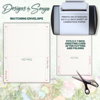 Custom Designed Printable Happy Easter Greeting Card & Envelope for Kids | DIY Digital Download | Holiday Greetings Playful Bunnies Decorating Vibrant Eggs