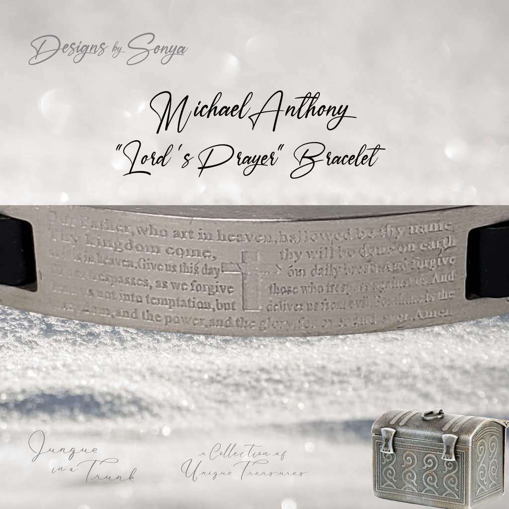 Lord's Prayer | Stainless Steel ID Style Bracelet | Michael Anthony Jewelry | Brand New in Box | Perfect Gift for Graduation or Father's Day