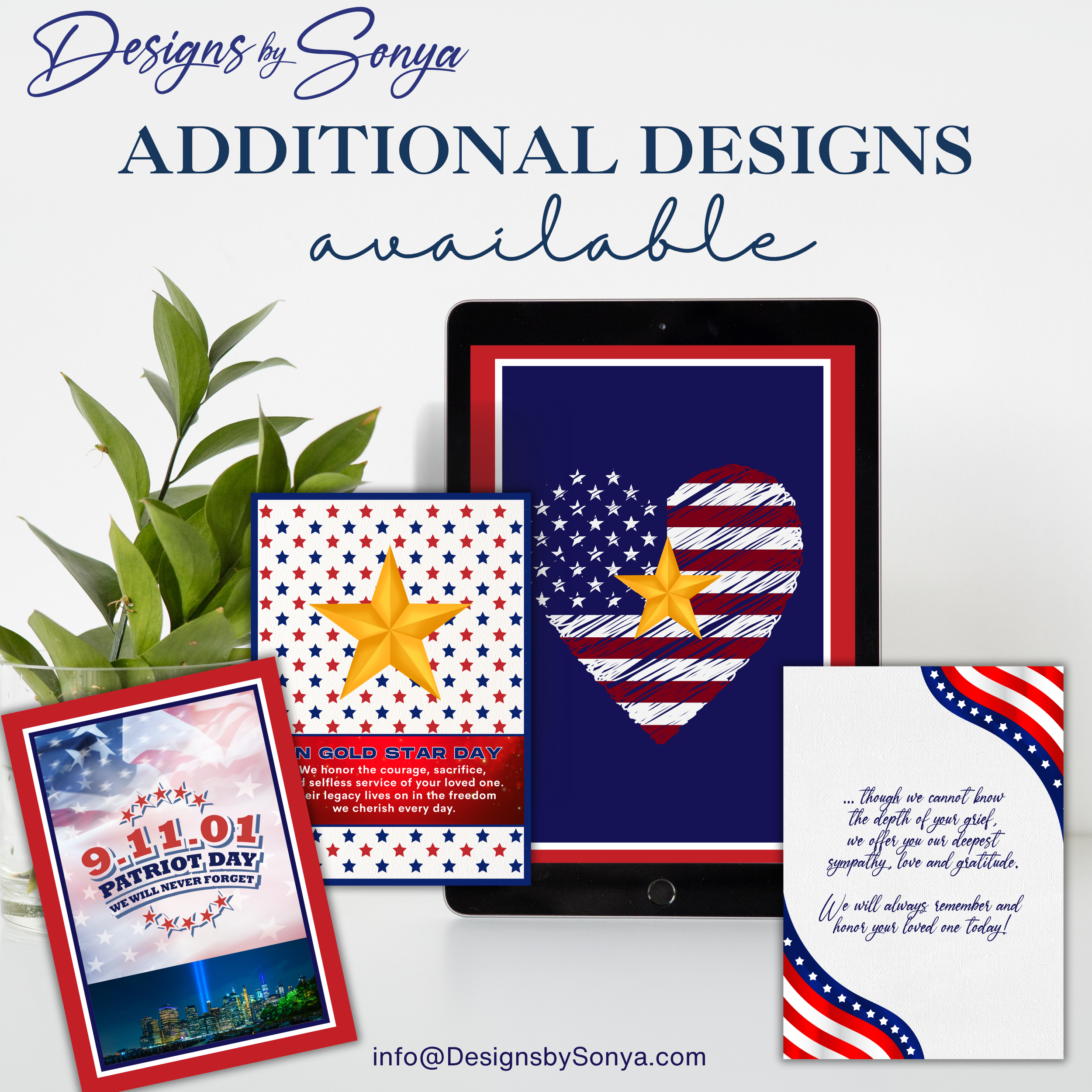 Gold Star Day Heart Flag Greeting Card, Printable Patriotic Sympathy Card, 5x7 Memorial Tribute, Military Grief Support, Instant Download