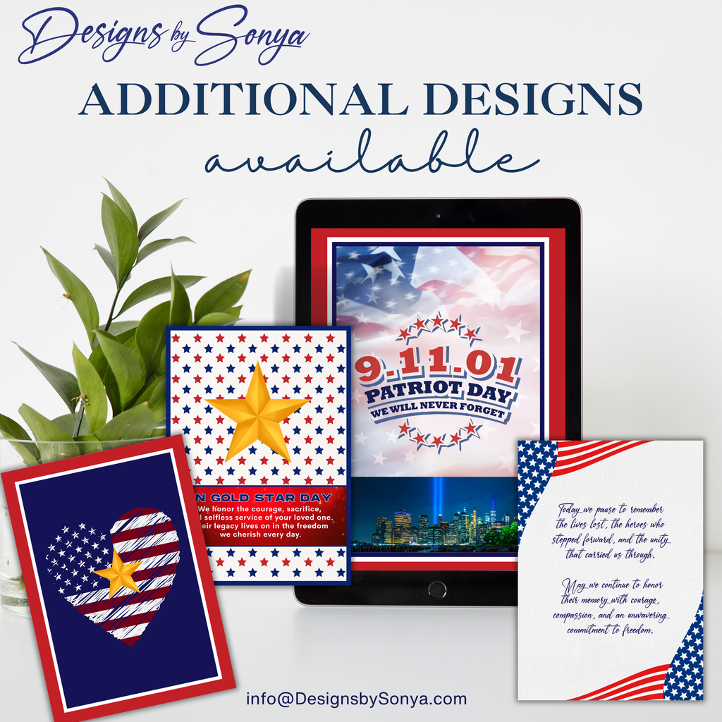9/11 Patriot Day Printable Card, We Will Never Forget, 5x7 Digital Memorial Tribute, Instant Download September 11 Remembrance Card