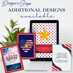 Gold Star Day Patriotic Greeting Card, Military Sympathy Card, 5x7 Memorial Day Card, Instant Download Printable Hero Tribute Card