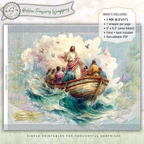 Christian Easter Basket Treat, Jesus Teaching from the Boat Printable Chip Bag Wrapper –  Faith Gift, Religious Church Party Favor