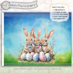 Easter Bunny Chip Bag Wrapper Printable, Rabbit Watercolor DIY Basket Gift, Classroom Party Favor, Teacher & Kids Easter Treat