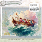 Religious Easter Basket Treat, Jesus Teaching from the Boat Printable Chip Bag Wrapper – Christian Church Party Favor,  Faith Gift