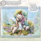 Good Shepherd Printable Chip Bag Wrapper – Christian Easter Treat Bag, Jesus with Lamb – Christian Church Party Favor,  Faith Gift