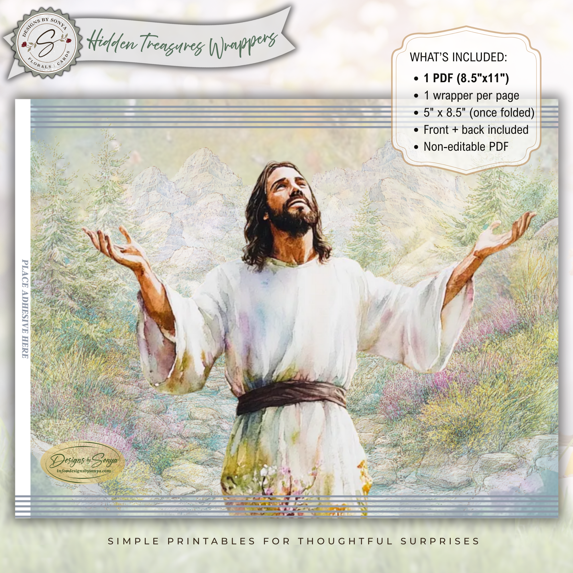 Risen Jesus Printable Chip Bag Wrapper – Christian Easter Basket Treat, Faith Gift Party Favor, Religious Snack Wrap