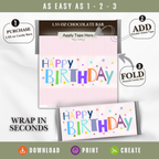 Printable Birthday Candy Bar Wrapper | Kids Birthday Party Favor | 1.55 oz Chocolate Bar (Copy)