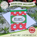 Handmade Christmas Gift Card Holder | Coffee Cup Gift Card Holder for Teachers, Coworkers & Coffee Lovers | Snowman Merry Christmas Design
