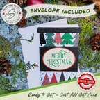 Handmade Christmas Gift Card Holder | Coffee Cup Gift Card Holder for Teachers, Coworkers & Coffee Lovers | Merry Christmas Tree Design