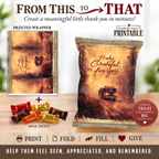 Firefighter Appreciation Hidden Treasures Wrapper | Printable Fire Department Thank You Gift | First Responder Treat Wrapper