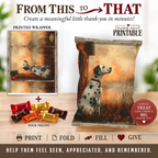 Dalmatian Firefighter Appreciation Treat Wrapper | Printable Firehouse Thank You Gift | First Responder Hidden Treasures