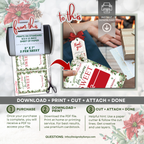 Instant Download Gift Card Holder

From PDF file to finished product. Printable Christmas gift card holder shown printed, cut, and ready to attach to gifts. Quick and easy DIY holiday project.