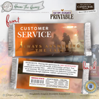 Customer Service First Responder Candy Bar Wrapper Printable – Honor the Heroes Thank You Gift – Firefighter EMS Police Appreciation - 1.55oz Chocolate Bar
