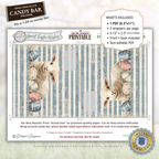 Easter Lamb Candy Bar Wrapper Printable – Sweet Easter Wishes Chocolate Bar Sleeve – Spring Treat Party Favor for Kids, Teachers & Friends