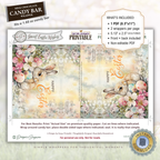 Easter Bunny Candy Bar Wrapper Printable – Watercolor Floral Happy Easter Chocolate Sleeve – Spring Party Favor for Kids Teachers Friends