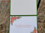 Retro Merry Christmas Card – Handmade A2 Holiday Card with Red Glitter & Ornament Cutouts – 5.5"x4.25" Festive Greeting