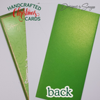 Handcrafted Merry Christmas Tree Card with Gold Star | Green Holiday Card | Elegant Design, 3.75"x8.25"