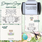 Set of 6 Custom Designed 5 x 7 Printable Happy Easter DIY Kid Coloring Greeting Card Classroom Activity - Instant Download - Print at Home