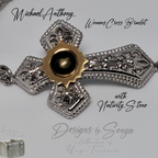 Rare | Nativity Stone Cross | Stainless Steel Bracelet | Certificate of Authenticity | New in Box | Mother's Day Gift | Limited Edition