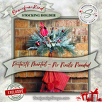 Protects Mantel No Nails Needed
Cardinal stocking holder on brick mantel, protecting surfaces without nails. Functional memorial décor piece combining practicality with holiday remembrance symbolism.