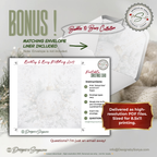 Ivory & Gold Ornament Watercolor Printable Christmas Card – Elegant Holiday Greeting Note Card for Family & Friends – 5.5” Square Card