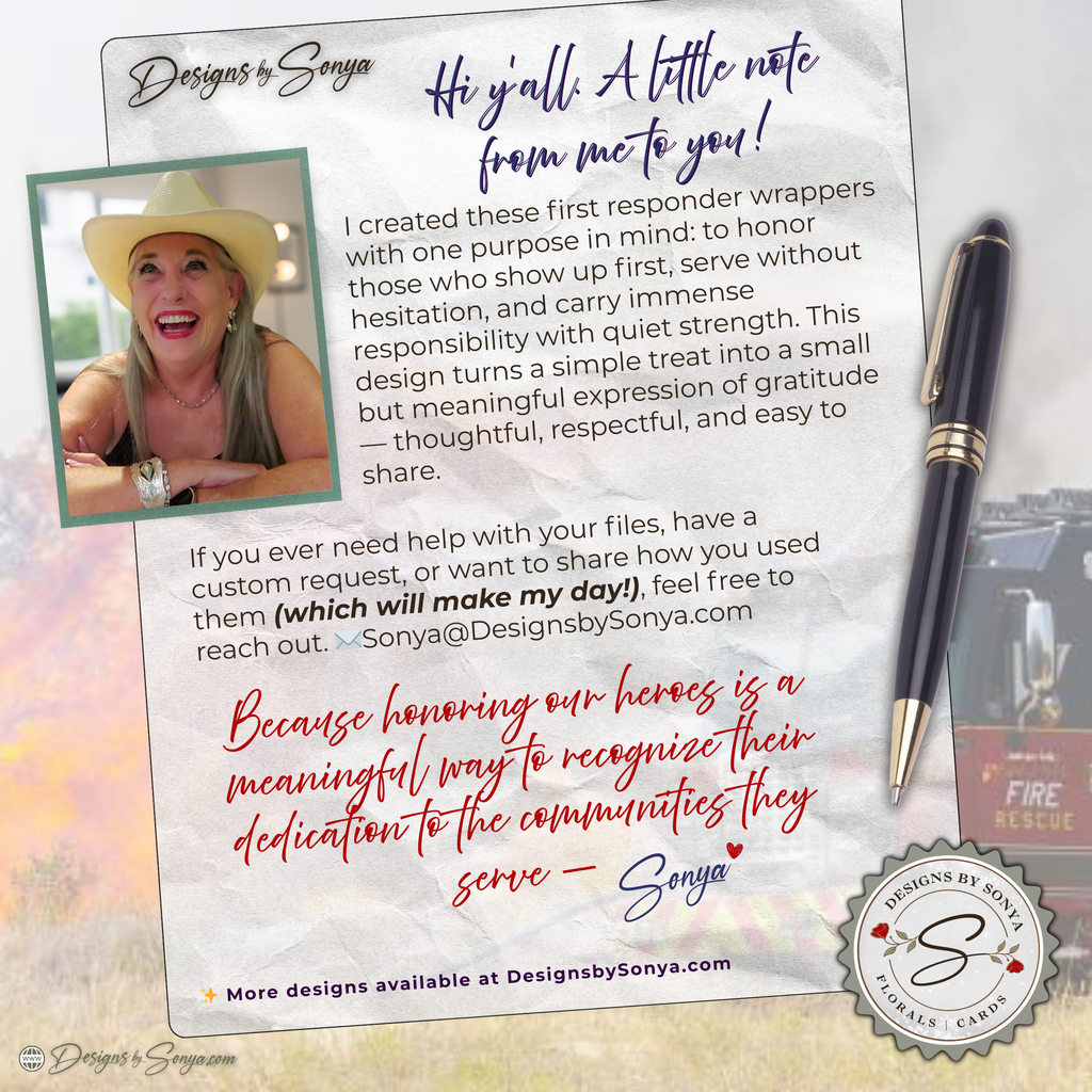 First Responder Candy Bar Wrapper Printable Thank You Gift – 1.55 oz Chocolate Wrapper, Appreciation Favor, Instant Download