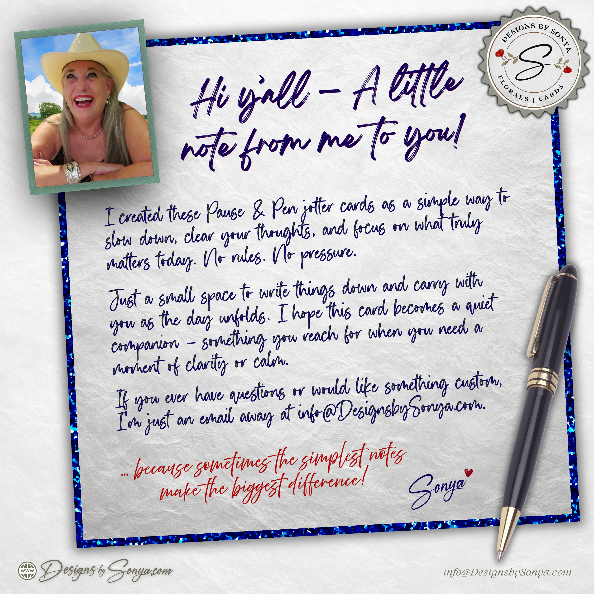 3x5 Jotter Card Printable Set of 3 – Just for Today, Notes & Grid Cards for Daily Focus – Pause & Pen™ Printable Stationery